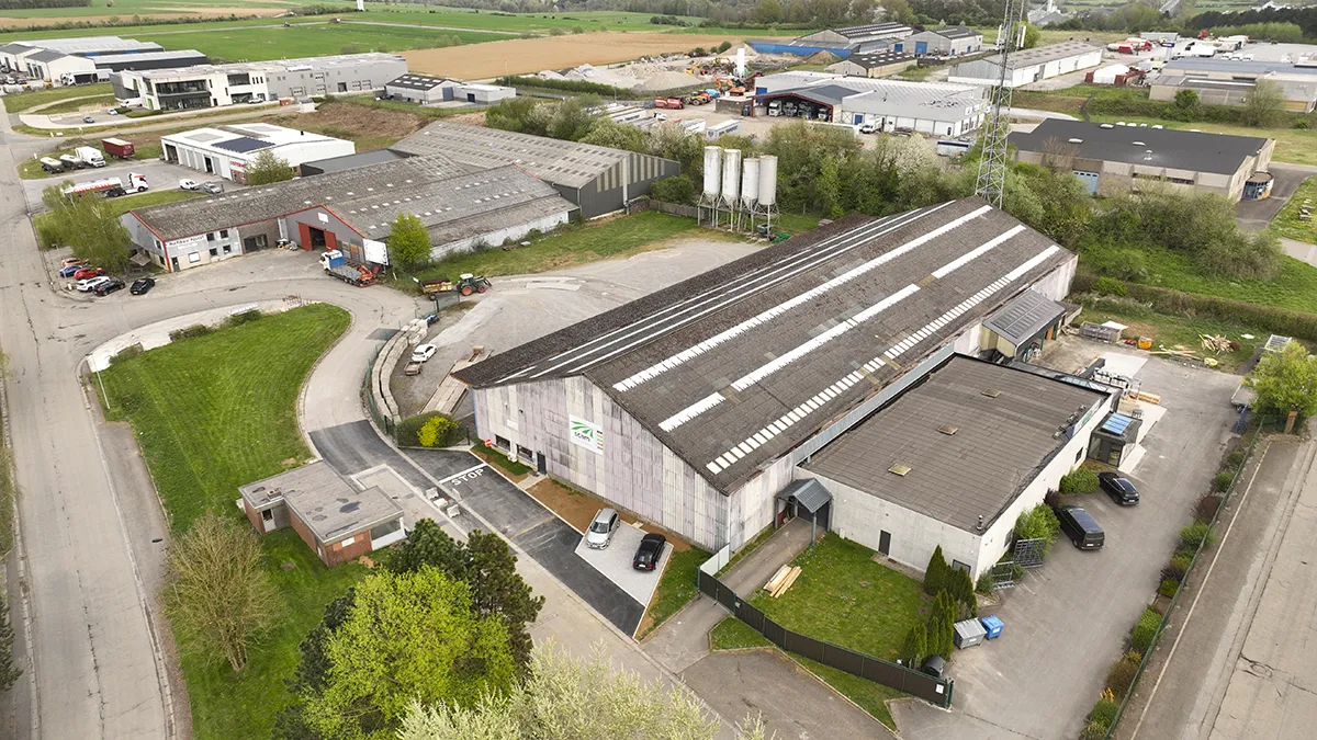 Photo a&eacute;rienne du d&eacute;p&ocirc;t de Bailleux
