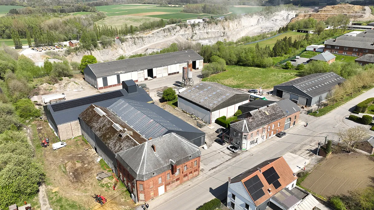 Photo a&eacute;rienne du d&eacute;p&ocirc;t de Florennes