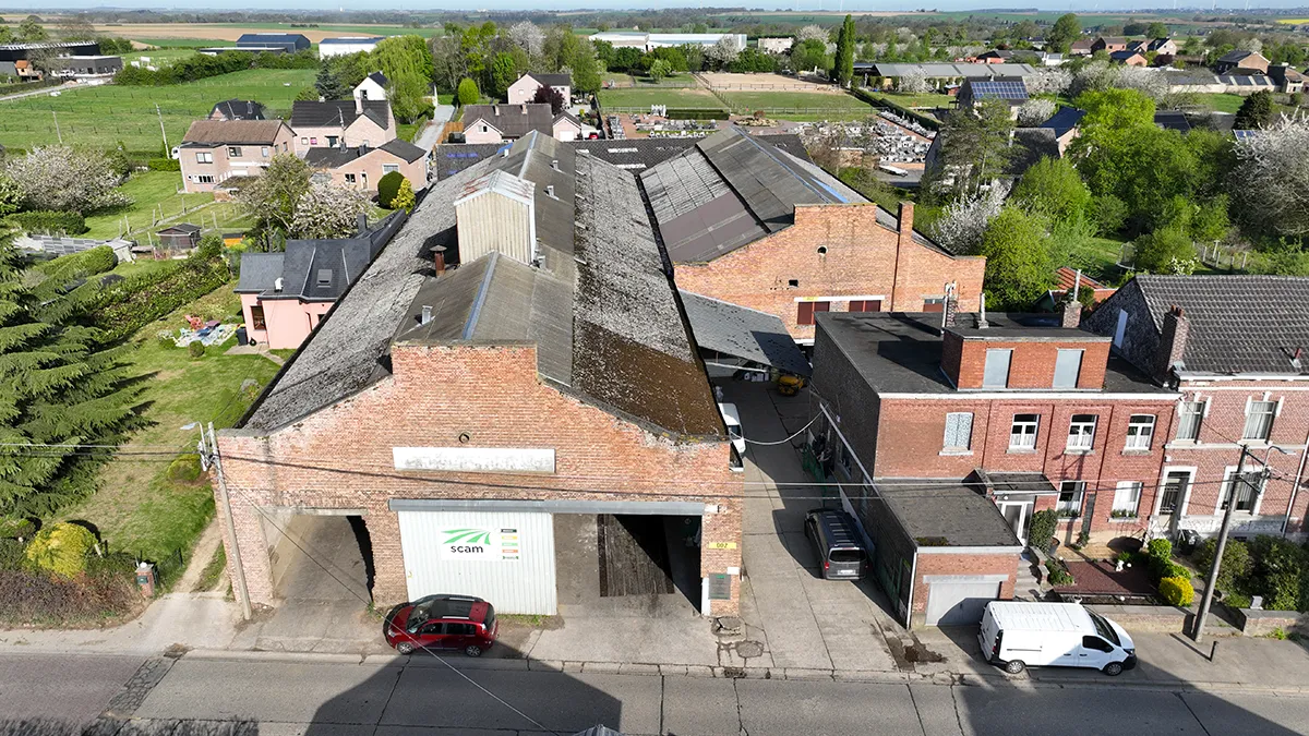 Photo a&eacute;rienne du d&eacute;p&ocirc;t de Houtain