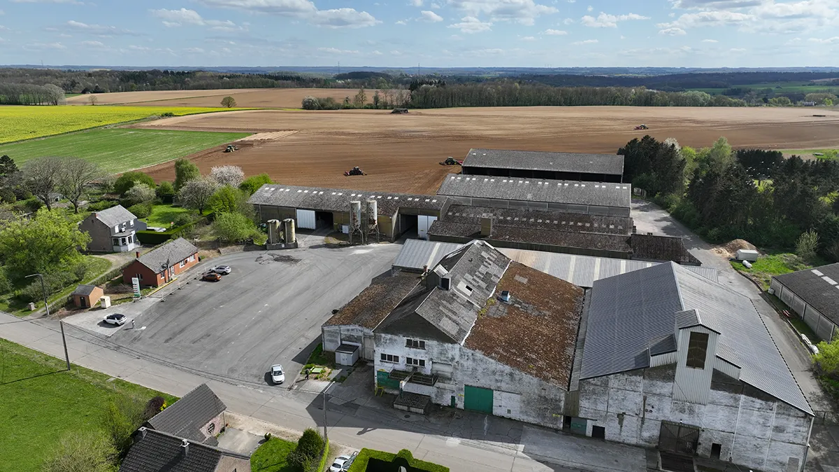 Photo a&eacute;rienne du d&eacute;p&ocirc;t de Marchovelette
