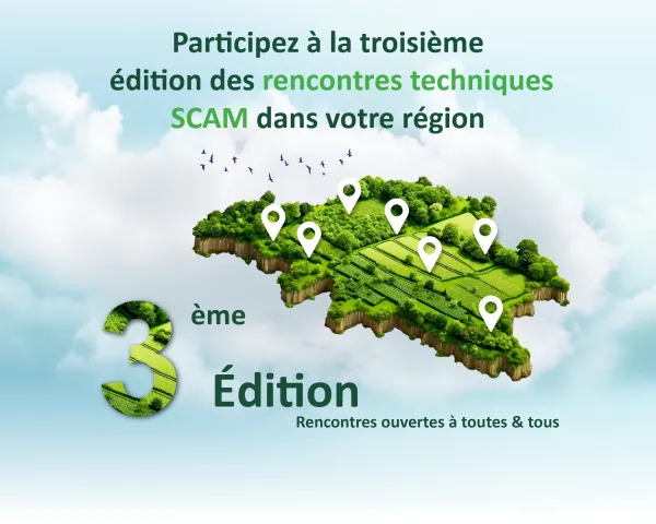 image representant la carte de la wallonie avec les différents lieu des prochaines réunions techniques